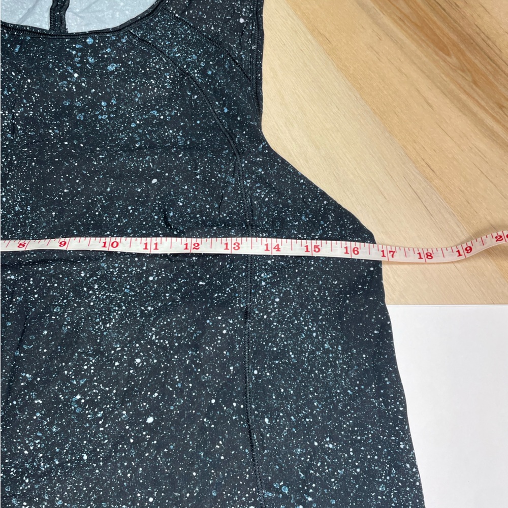 Lululemon Open Back Tank Top Galaxy Print Athletic Yoga Gym Black Size M - Picture 8 of 9